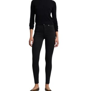 7 For All Mankind B(AIR) High Waist Black Skinny Jeans Women's Size 27